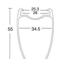 CDA 55MM HAUT 34.2MM LARGE 25.2MM INTERNE RAYONS CARBON 1205GR & RAYONS ACIER 1265GR & LIVRAISON GRATUITE